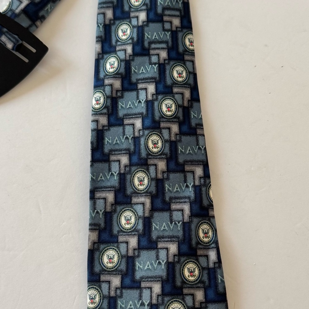 Eagles Wings United States Navy Tribute Symbols Men's Necktie 100% Silk 4” Wide